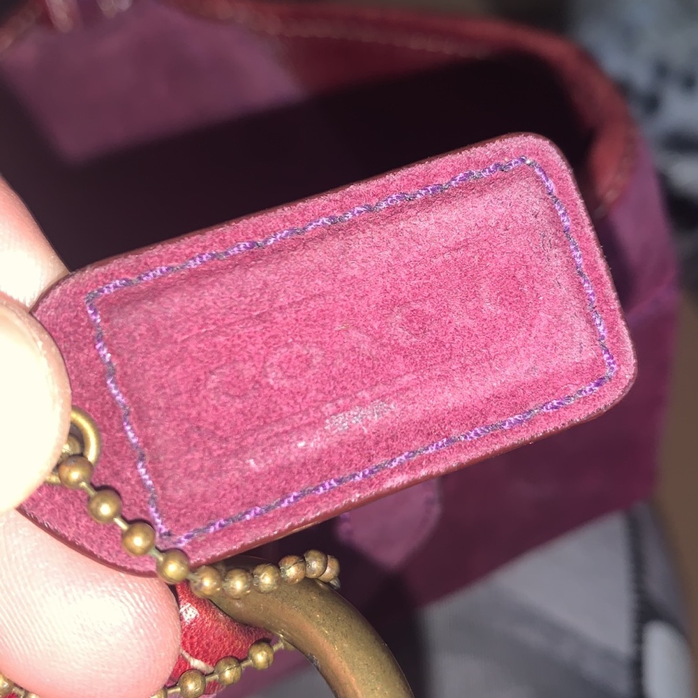 Vintage Purple Suede Leather Coach Bag - Picture 6 of 8